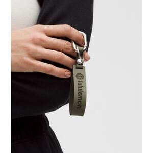 Lululemon Silicone Keychain Live In The Moment Color Army Green/Dark Olive NWT